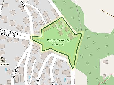 Parco sorgente ruscello
