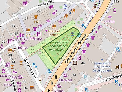 Duftrosengarten für Sehbehinderte und Invalide